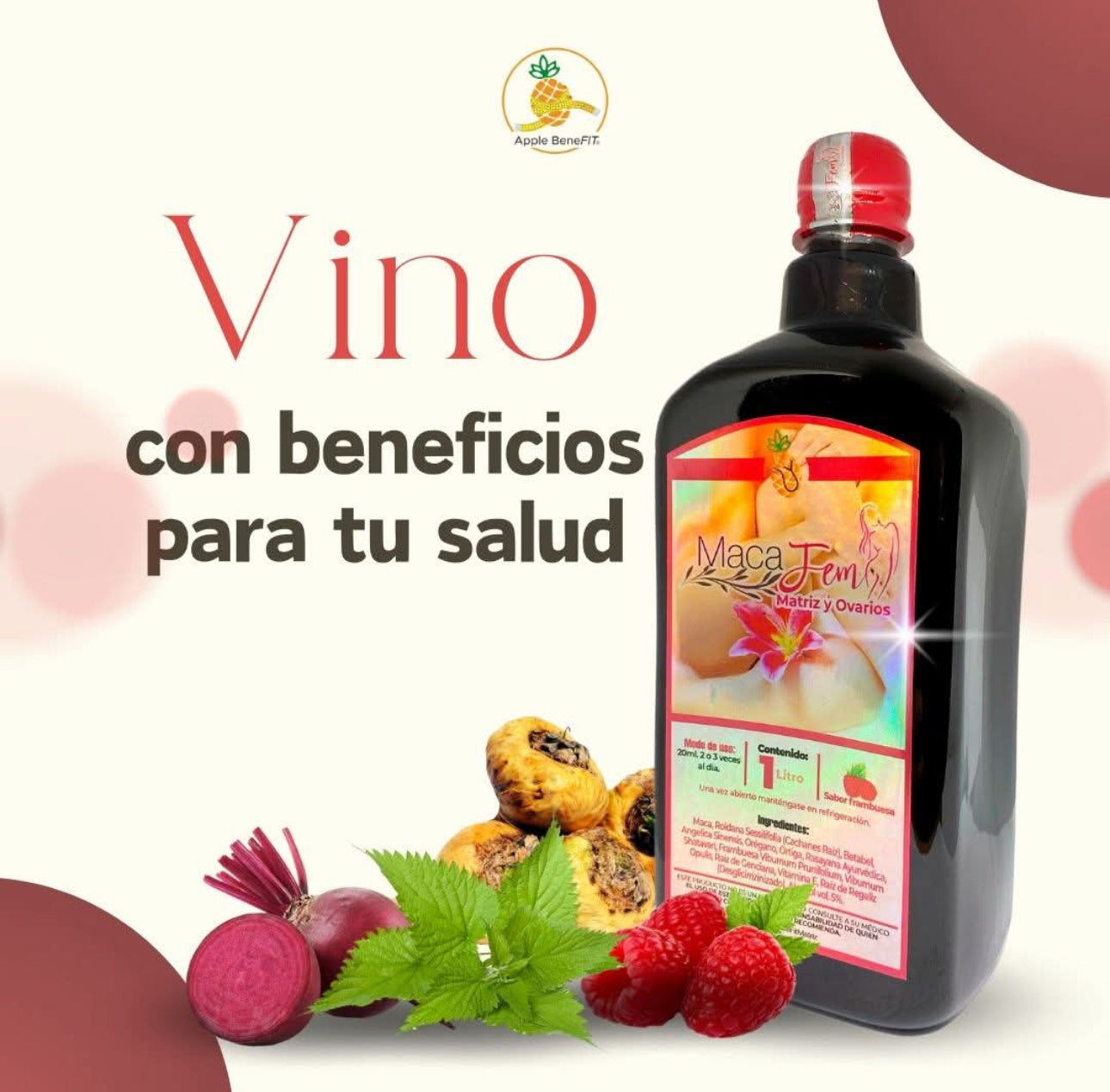 Maca Fem vino  Matriz y Ovarios